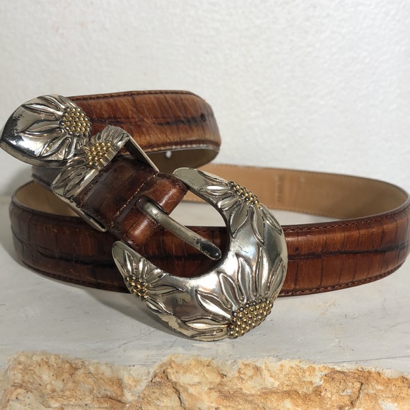 Arden Leather Co. Accessories - Vintage Arden Leather Co. Italian Croco Calfskin Belt